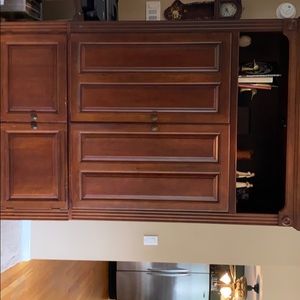 Solid wood cherry entertainment center